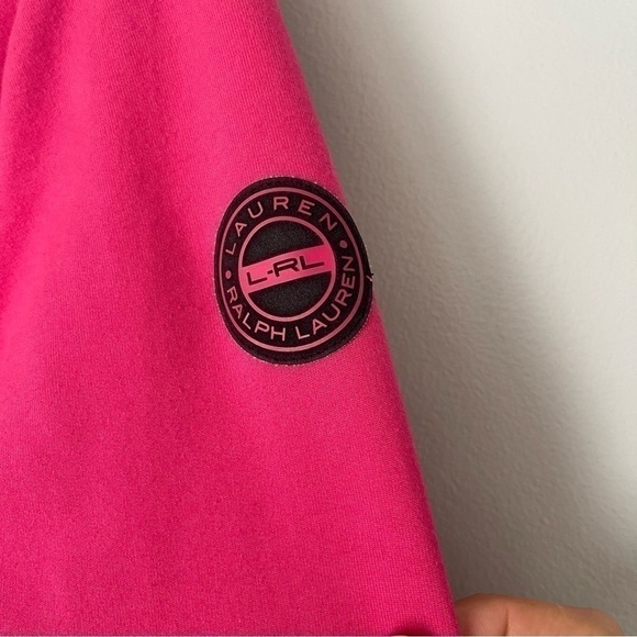 L-RL Lauren Active Colorblock Full Zip Long Sleeve Hidden Hood Jacket - Picture 3 of 12